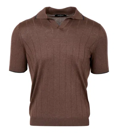 Gran Sasso T Shirts And Polos Brown+blue
