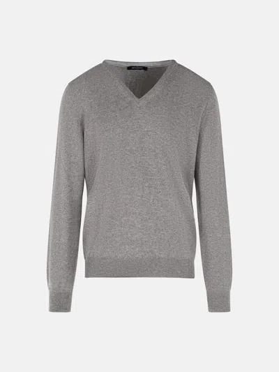 Gran Sasso V-neck Pullover In Gray