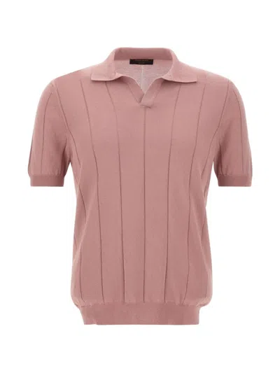 Gran Sasso Tennis M/m Skipper Ribbed-knit T-shirt In Multi