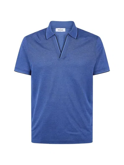 Gran Sasso Tennis Skipper Short Sleeves Polo Shirt In Blue
