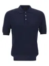 Gran Sasso Textured-knit Short-sleeve Polo Shirt