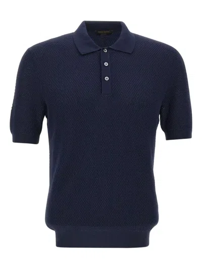 GRAN SASSO TEXTURED SHORT-SLEEVE POLO SHIRT