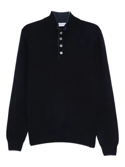 Gran Sasso Timeless Black Knit Pullover With Classic Silhouette