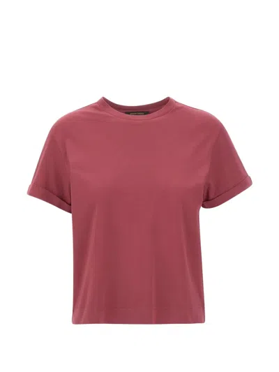 Gran Sasso Turned-up Cuff T-shirt In Black
