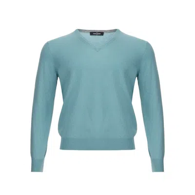 Gran Sasso Turquoise Cashmere Sweater For Men