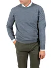 Gran Sasso Grey Wool Blend Paracollo Sweater In Blue