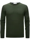 Gran Sasso Black Wool Paracollo Sweater In Green