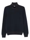 Gran Sasso Turtleneck Ribbed-hem Sweater In Multi