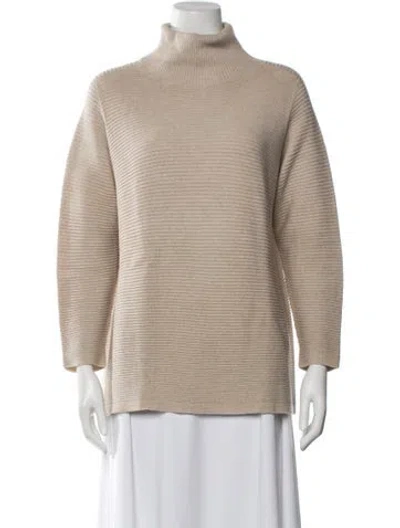 Pre-owned Gran Sasso Turtleneck Sweater In Neutrals