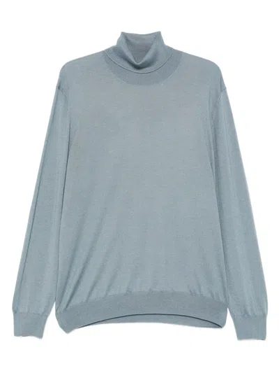 Gran Sasso Turtleneck Top In Blue