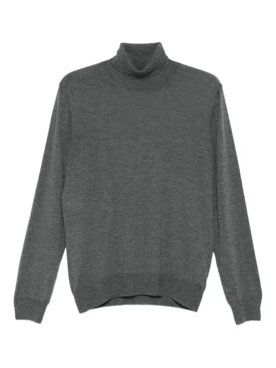 Gran Sasso Turtleneck Top In Gray