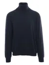 Gran Sasso Turtleneck Wool Sweater In Blue