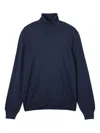 Gran Sasso Turtleneck Wool Sweater In Blue