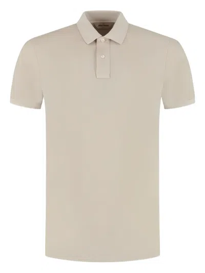 Gran Sasso Two-button Polo Shirt In Brown