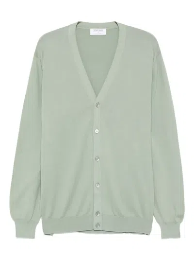 Gran Sasso V-neck Button Cardigan In Green