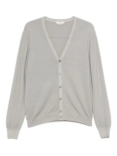 Gran Sasso V-neck Buttoned Cardigan In Gray