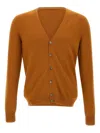 Gran Sasso V-neck Cardigan In Brown