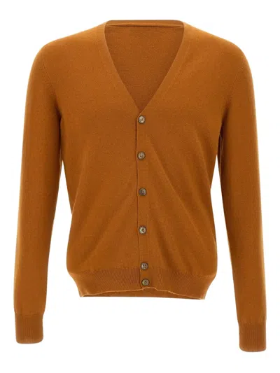 Gran Sasso V-neck Cardigan In Brown