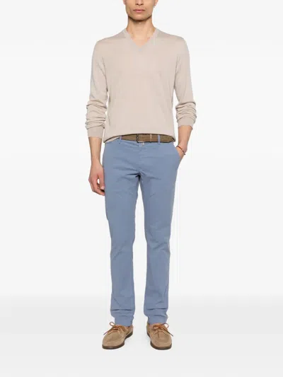 Gran Sasso V-neck Long-sleeve Sweater In Brown