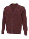 Gran Sasso Gerippter Cardigan Mit V-ausschnitt In Red