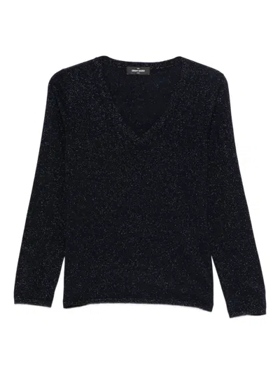 Gran Sasso V-neck Sweater In Blue