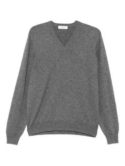 Gran Sasso V-neck Sweater In Gray