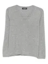 Gran Sasso V-neck Sweater In Gray
