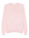 Gran Sasso V-neck Sweater In Pink