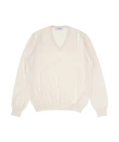Gran Sasso V-neck Sweater In White