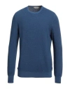 Gran Sasso Vintage Man Sweater Blue Size 40 Virgin Wool