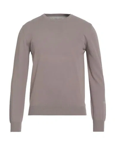 Gran Sasso Vintage Man Sweater Light Brown Size 36 Cotton In Gray