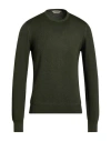 Gran Sasso Vintage Man Sweater Military Green Size 36 Virgin Wool