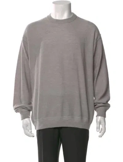 Pre-owned Gran Sasso Virgin Wool Crew Neck Pullover In Grey
