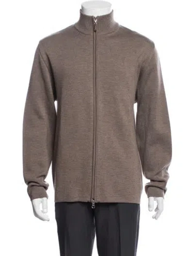 Pre-owned Gran Sasso Virgin Wool Jacket In Brown