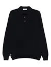 Gran Sasso Virgin Wool Polo Shirt In Blue
