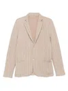 Gran Sasso Virgin Wool Single-breasted Blazer In Neutral