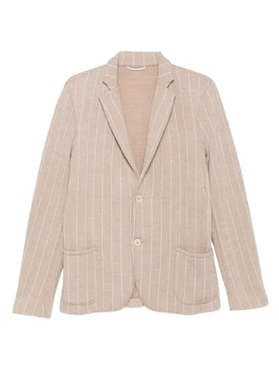 Gran Sasso Virgin Wool Single-breasted Blazer In Neutral