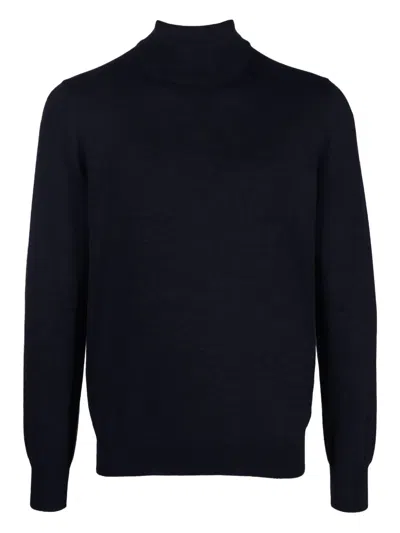 Gran Sasso Long Sleeve Turtleneck Jumper In Black