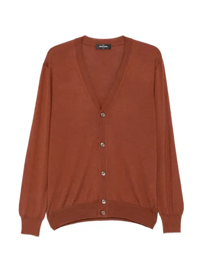 Gran Sasso V-neck Cardigan In Brown
