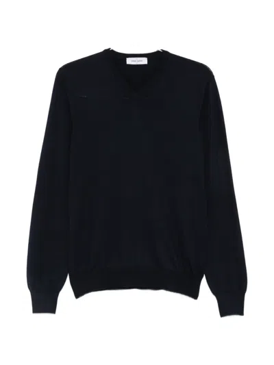 Gran Sasso V-neck Sweater In Black
