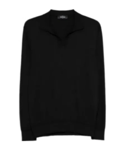 Gran Sasso V-neck Sweater In Black