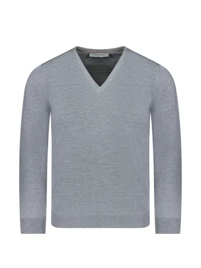 Gran Sasso V-neck Sweater In Gray