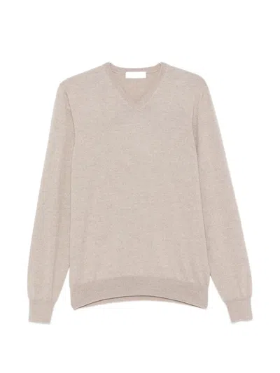 Gran Sasso V-neck Sweater In Neutral