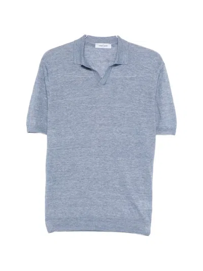 Gran Sasso V-neck T-shirt In Blue