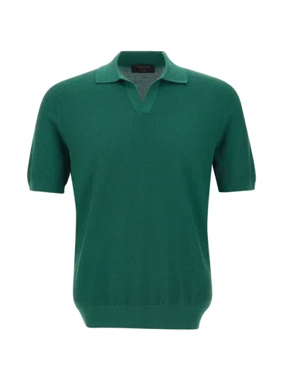 Gran Sasso V-neck T-shirt In Green