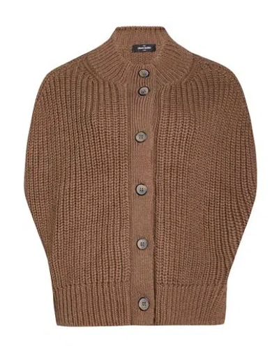 Gran Sasso Woman Cape Light Brown Size L Alpaca Wool In Neutral