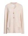 Gran Sasso Woman Cardigan Beige Size 16 Virgin Wool, Viscose, Cashmere