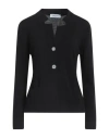 Gran Sasso Woman Cardigan Black Size 14 Virgin Wool, Viscose, Cashmere