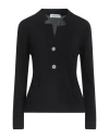 Gran Sasso Woman Cardigan Black Size 6 Virgin Wool, Viscose, Cashmere