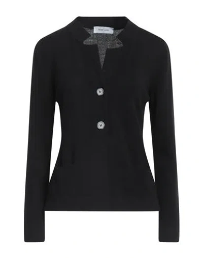 Gran Sasso Woman Cardigan Black Size 8 Virgin Wool, Viscose, Cashmere